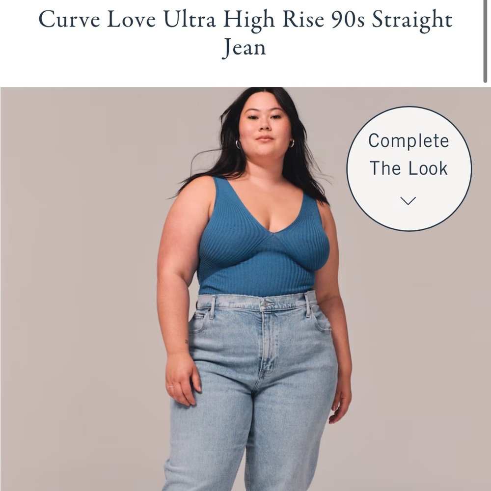 Abercrombie curve love the 90s straight ultra high rise